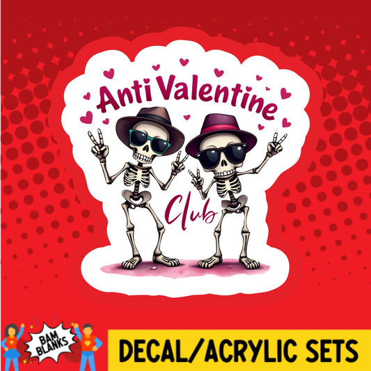 Anti Valentine Club - DECAL AND ACRYLIC SHAPE #DA03471