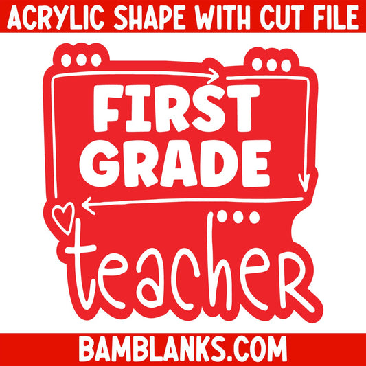 Any Teacher Arrows - Acrylic Shape #1850