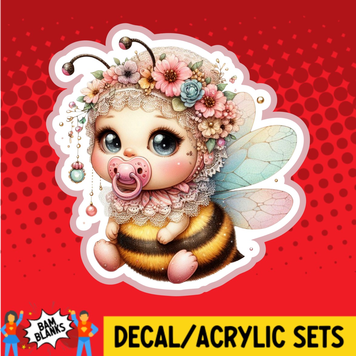 Baby Bee - DECAL AND ACRYLIC SHAPE #DA02518