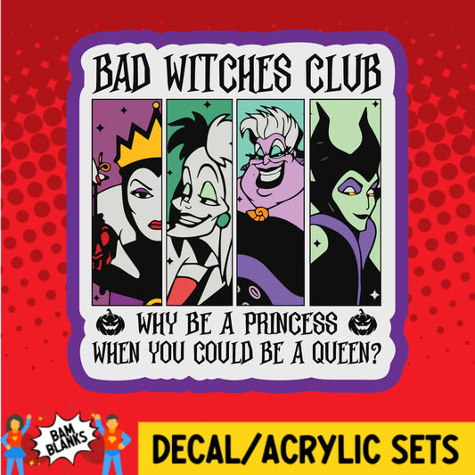 Bad Witches Club Characters - DECAL AND ACRYLIC SHAPE #DA02991