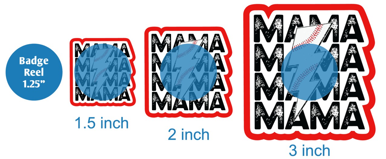 Baseball Mama Lightning Strike - DECAL AND ACRYLIC SHAPE #DA03321