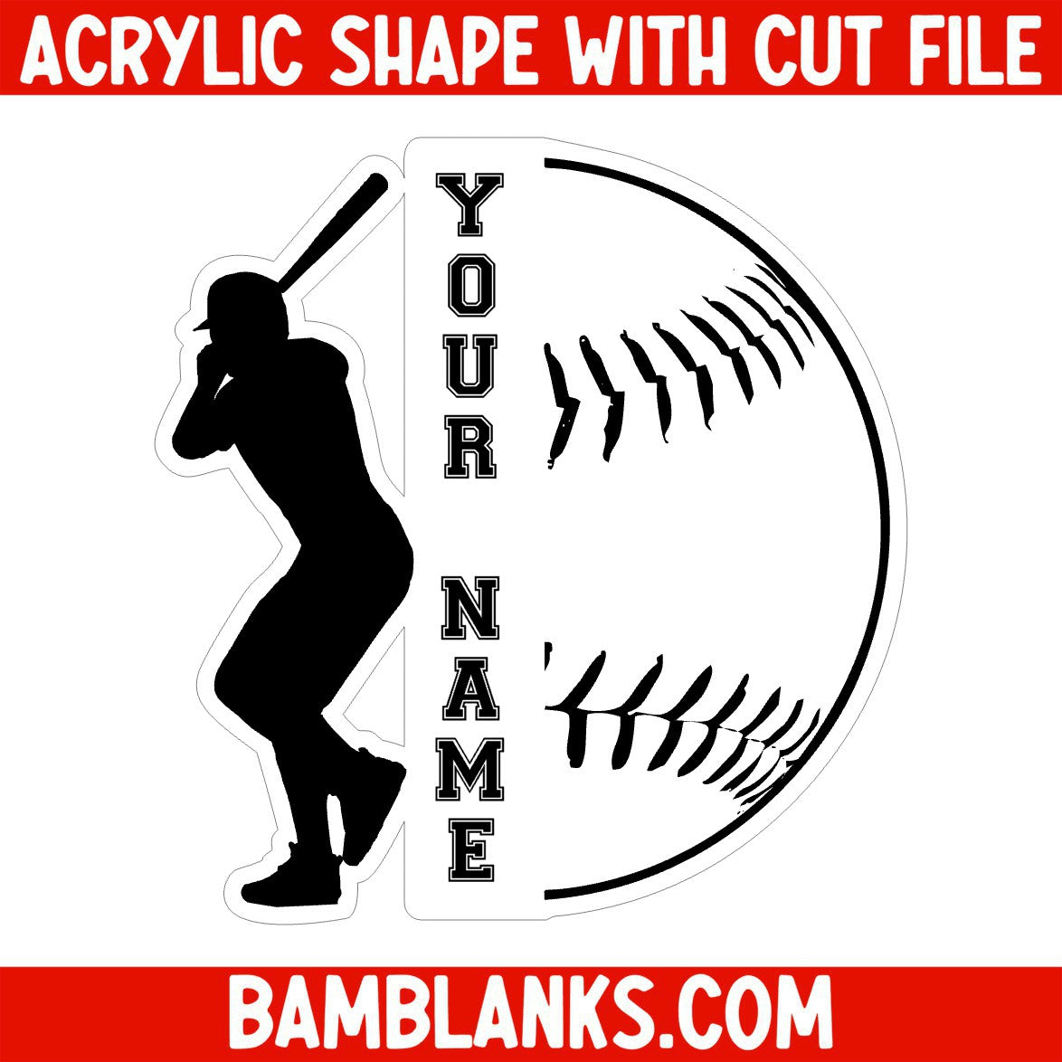Baseball Player Name - Acrylic Shape #630