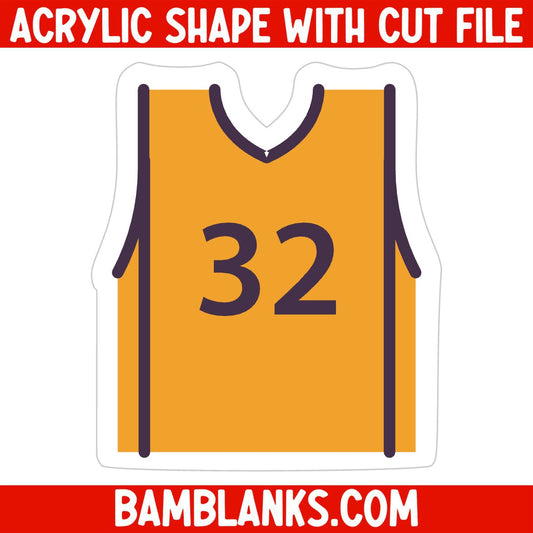 Basketball Jersey - Acrylic Shape #067
