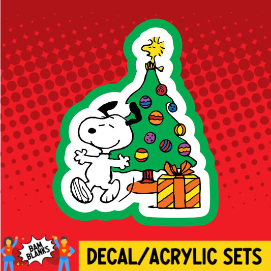 Beagle Christmas Tree - DECAL AND ACRYLIC SHAPE #DA02487
