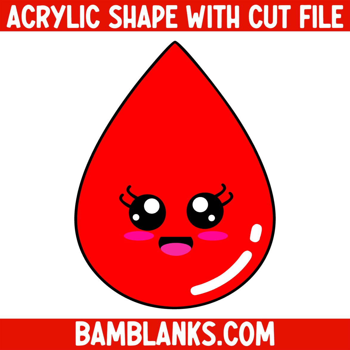 Blood Drop - Acrylic Shape #1413