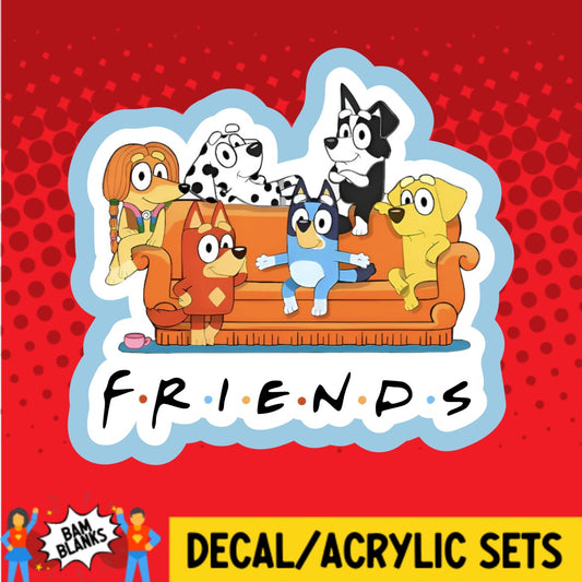 Blue Dog Couch - DECAL AND ACRYLIC SHAPE #DA02865