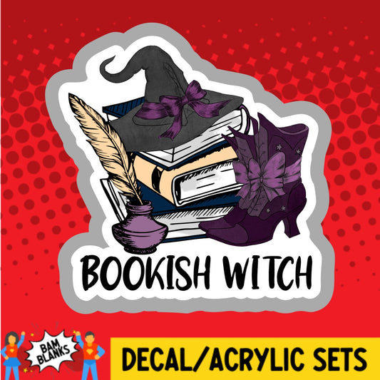 Bookish Witch - DECAL AND ACRYLIC SHAPE #DA02841