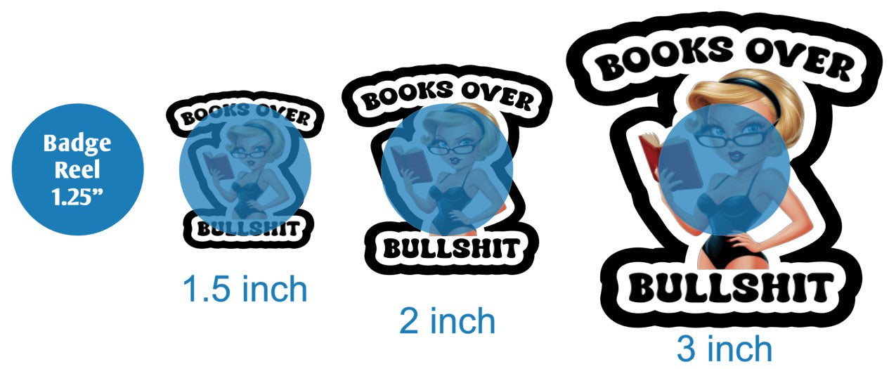 Books Over BS - DECAL AND ACRYLIC SHAPE #DA02967