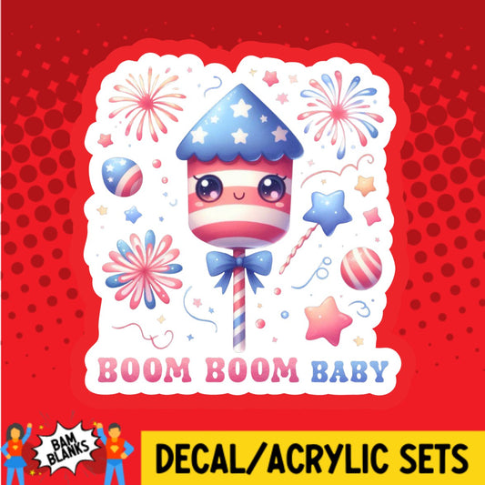 Boom Boom Baby - DECAL AND ACRYLIC SHAPE #DA02750