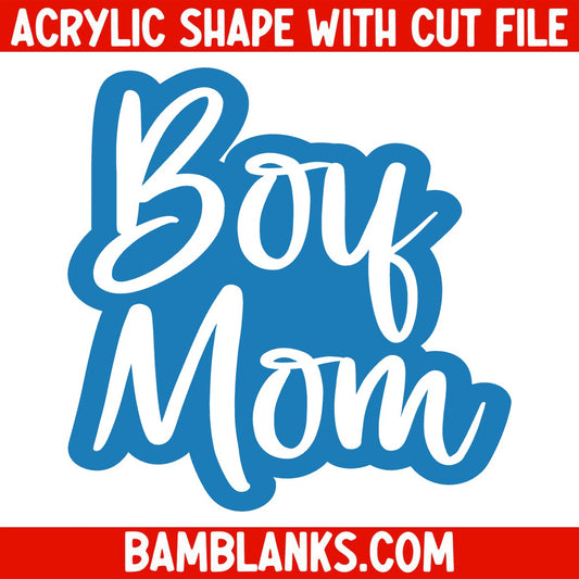 Boy Mom - Acrylic Shape #1657