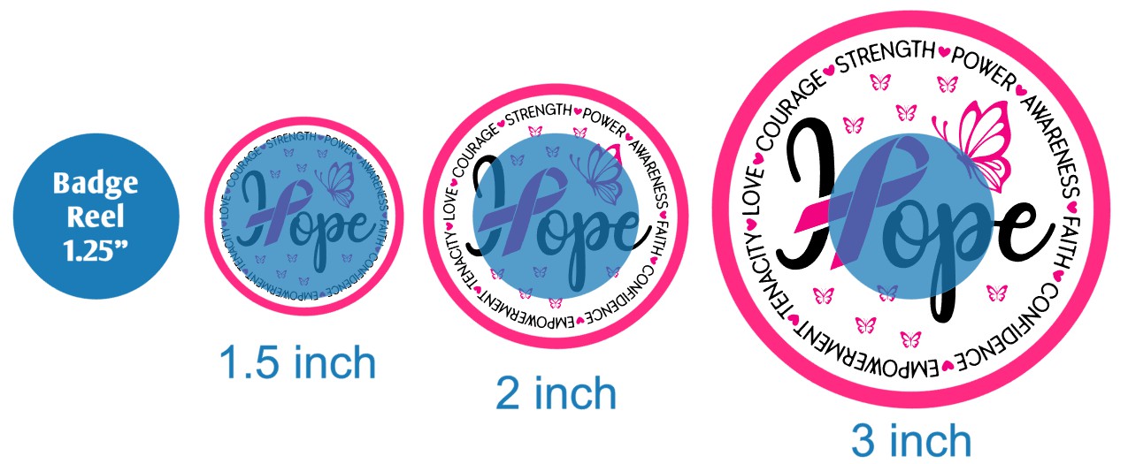 Breast Cancer Hope Circle - DECAL AND ACRYLIC SHAPE #DA03387