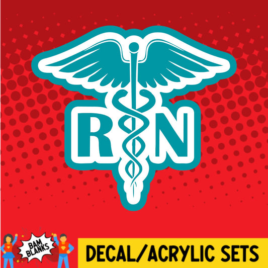 Caduceus RN - DECAL AND ACRYLIC SHAPE #DA02550