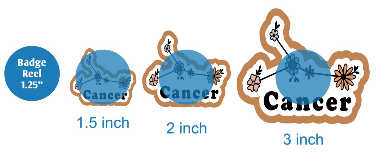 Cancer Floral Zodiac - DECAL AND ACRYLIC SHAPE #DA03141