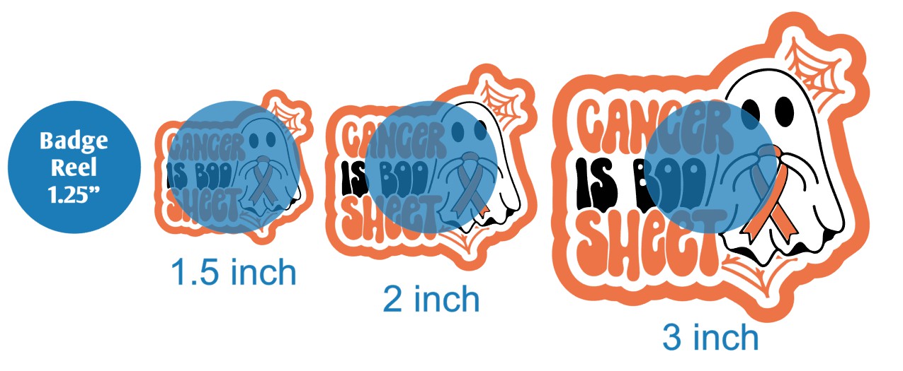 Cancer Is Boo Sheet Orange Ribbon - DECAL AND ACRYLIC SHAPE #DA03372