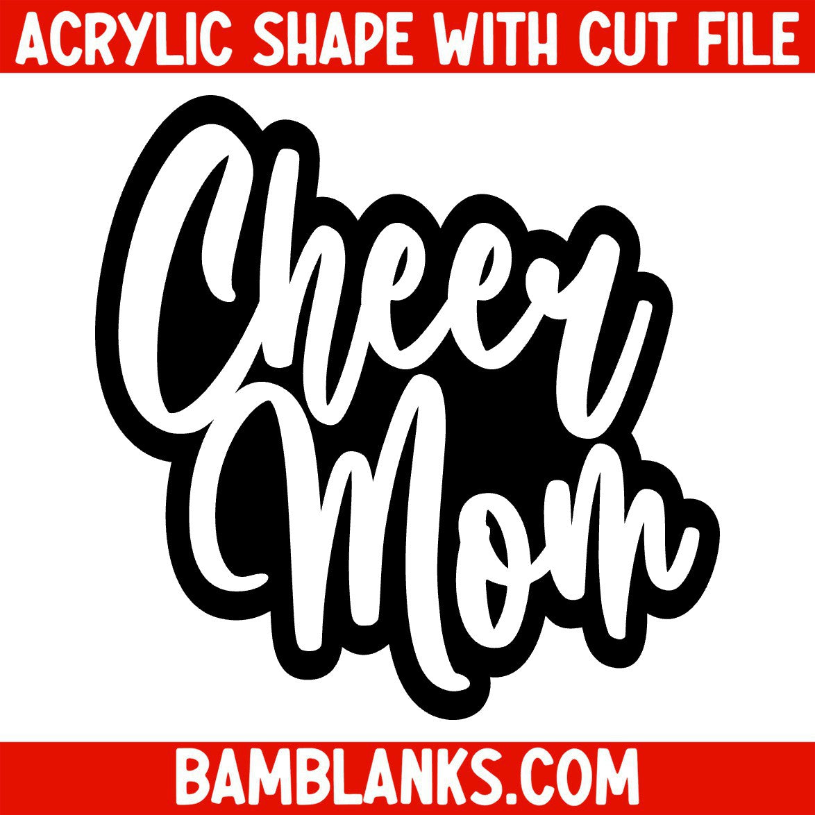 Cheer Mom - Acrylic Shape #1518