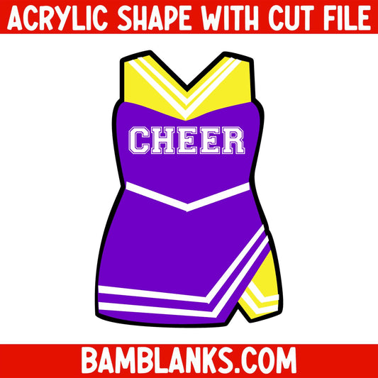 Cheer Uniform - Acrylic Shape #1359