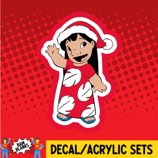 Christmas Lilo Waving - DECAL AND ACRYLIC SHAPE #DA02640