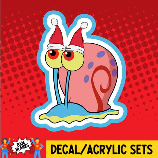 Christmas Sea Snail - DECAL AND ACRYLIC SHAPE #DA02577