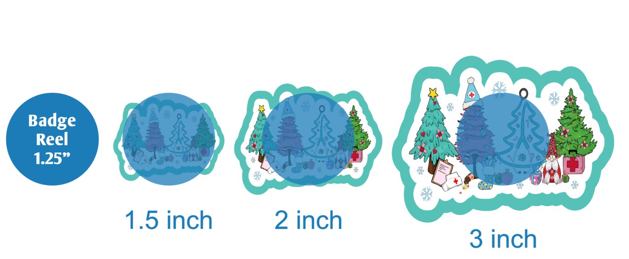 Christmas Trees with Nurse Gnome - DECAL AND ACRYLIC SHAPE #DA02816