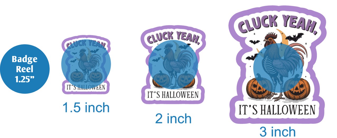 Cluck Yeah Its Halloween - DECAL AND ACRYLIC SHAPE #DA03177