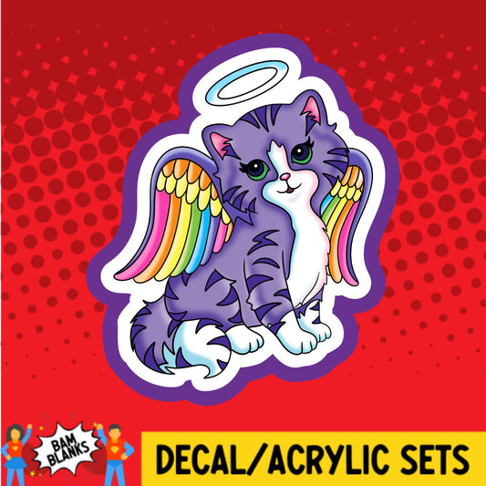 Colorful Cat Angel 2 - DECAL AND ACRYLIC SHAPE #DA02681