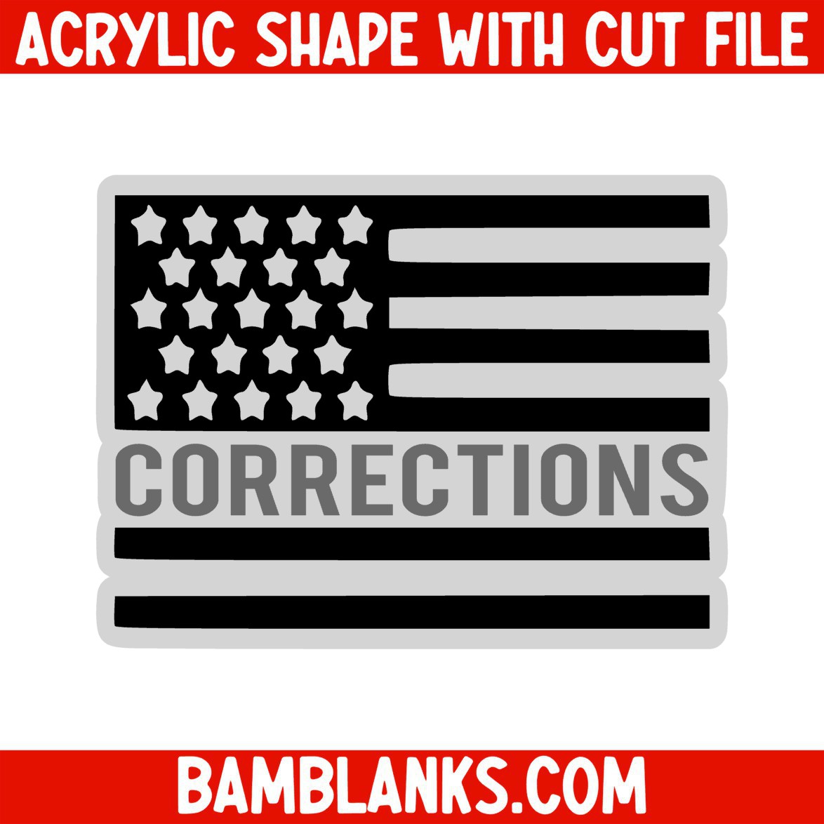 Corrections Flag - Acrylic Shape #1426