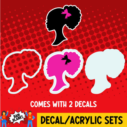 Doll Head Shaker 2 - DECAL AND ACRYLIC SHAPE #DA02348