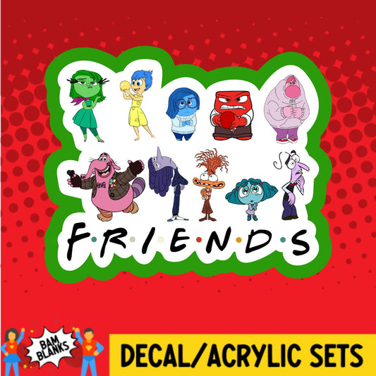 Emotional Characters Friends - DECAL AND ACRYLIC SHAPE #DA03160