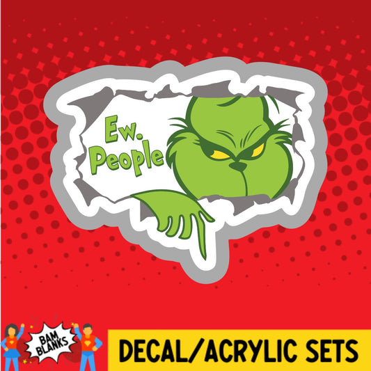 Ew People Green Monster - DECAL AND ACRYLIC SHAPE #DA03458