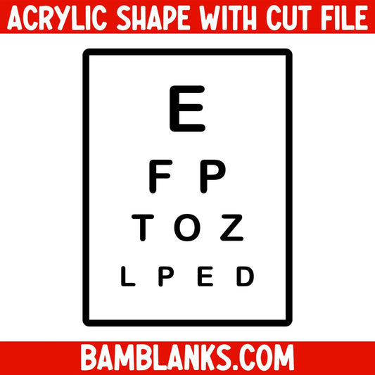 Eye Chart - Acrylic Shape #1684