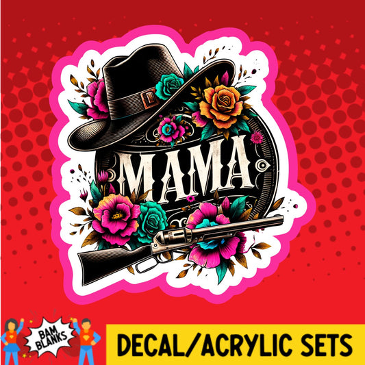 Floral Western Mama - DECAL AND ACRYLIC SHAPE #DA02600
