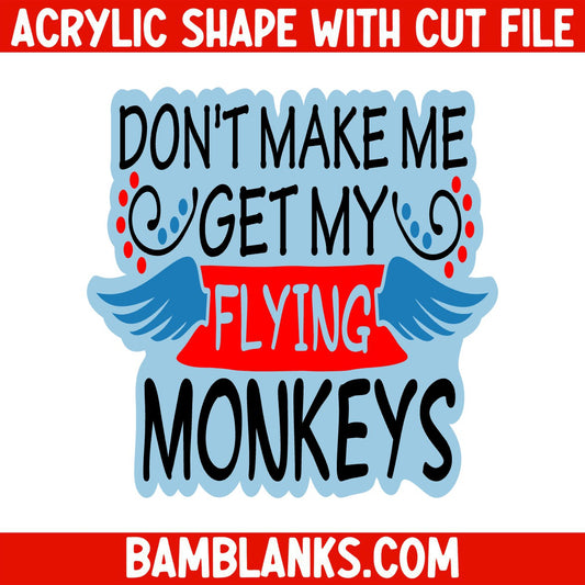 Flying Monkeys -  Acrylic Shape #887