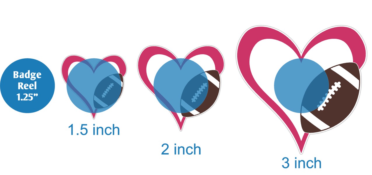 Football Heart - Acrylic Shape #1960