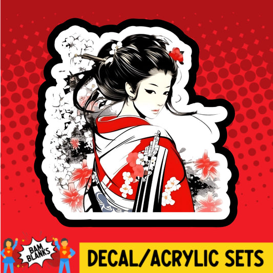 Geisha 1 - DECAL AND ACRYLIC SHAPE #DA02404