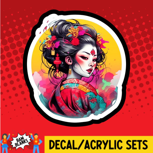 Geisha 2 - DECAL AND ACRYLIC SHAPE #DA02405