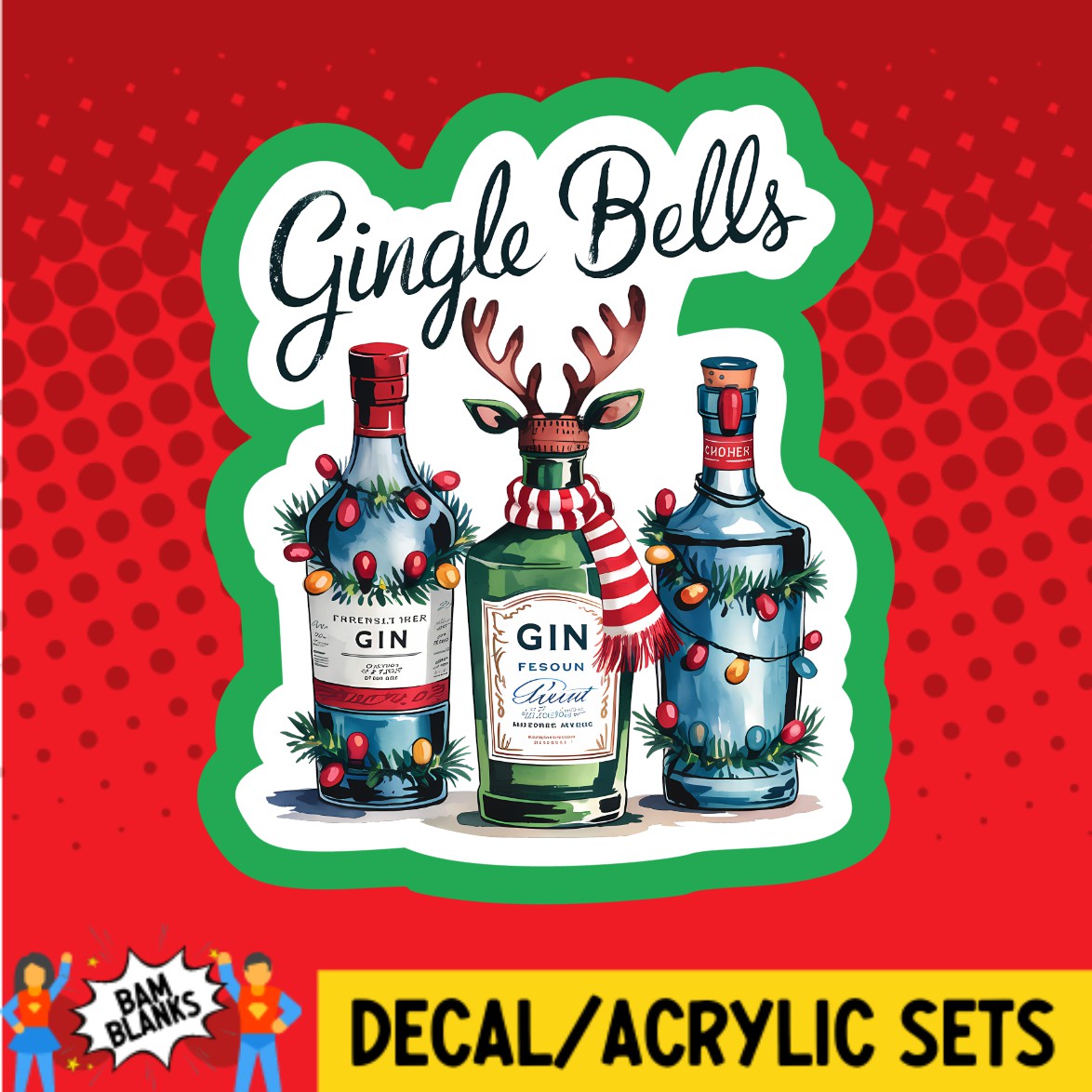 Gingle Bells - DECAL AND ACRYLIC SHAPE #DA03483