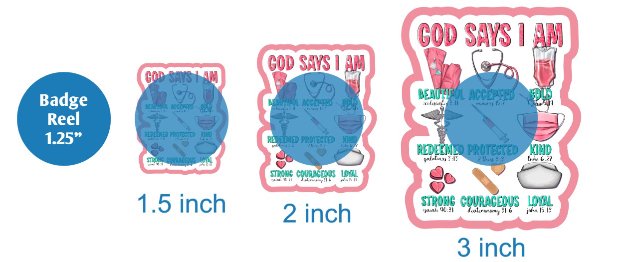 God Says I Am - Nurse - DECAL AND ACRYLIC SHAPE #DA02258