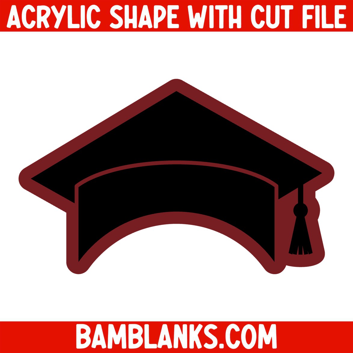 Graduation Cap - Acrylic Shape #184 – BAM Blanks and More