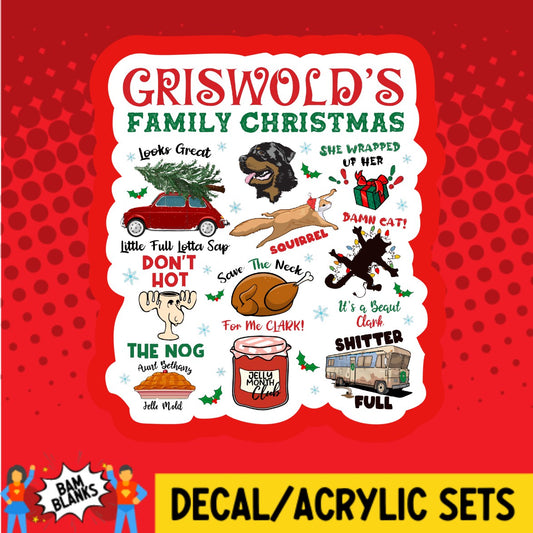 Griswolds Family Christmas Collage - DECAL AND ACRYLIC SHAPE #DA03463