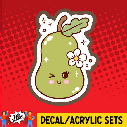 Groovy Pear - DECAL AND ACRYLIC SHAPE #DA03304