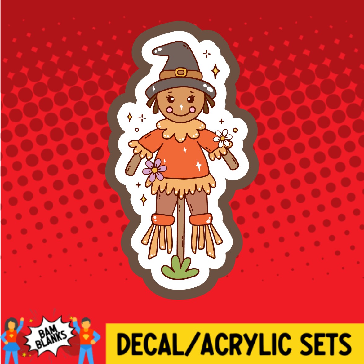 Groovy Scarecrow - DECAL AND ACRYLIC SHAPE #DA03308