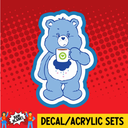 Grouchy Bear - DECAL AND ACRYLIC SHAPE #DA02418