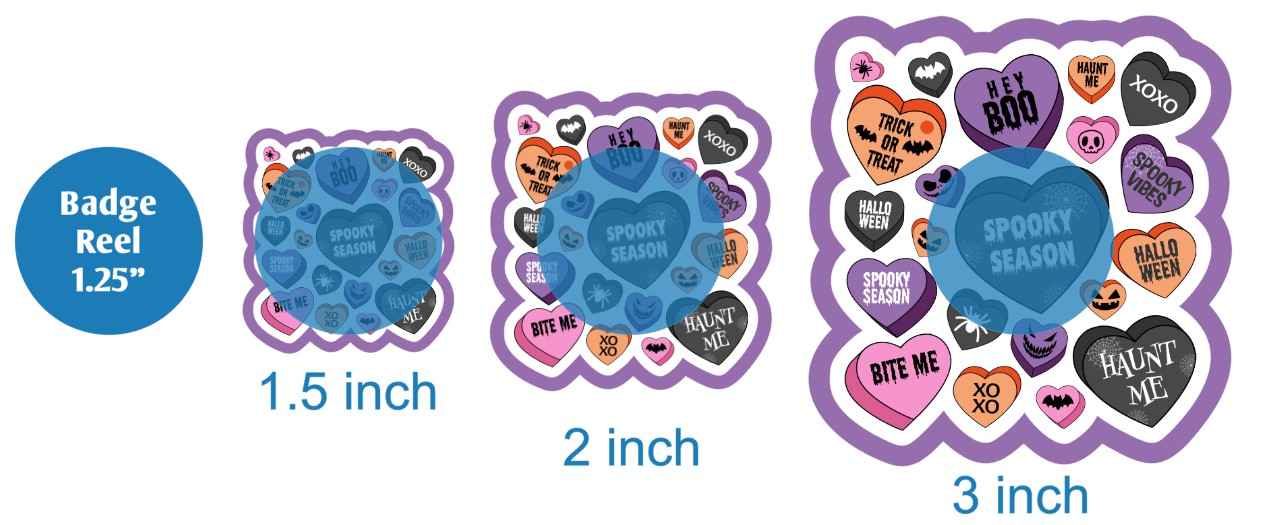 Halloween Candy Hearts - DECAL AND ACRYLIC SHAPE #DA03180