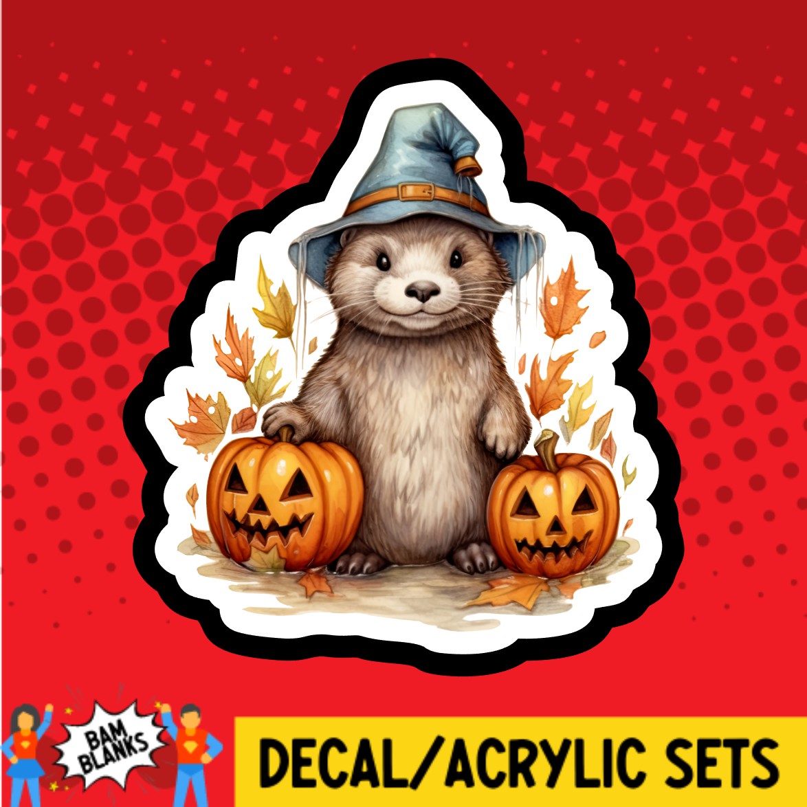 Halloween Otter - DECAL AND ACRYLIC SHAPE #DA02366