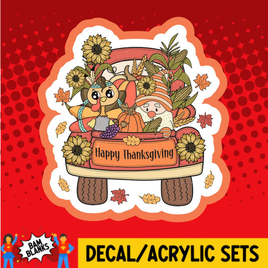 Happy Thanksgiving Truck - DECAL AND ACRYLIC SHAPE #DA02331