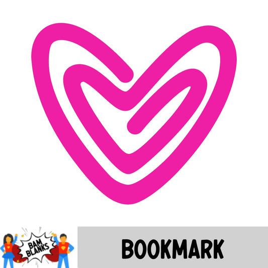 Heart Bookmark - ACRYLIC SHAPE #BM0016