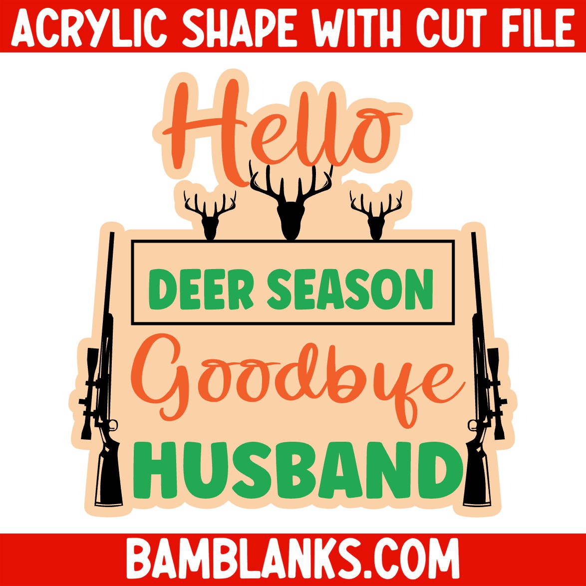 Hello Deer Season - Acrylic Shape #1843