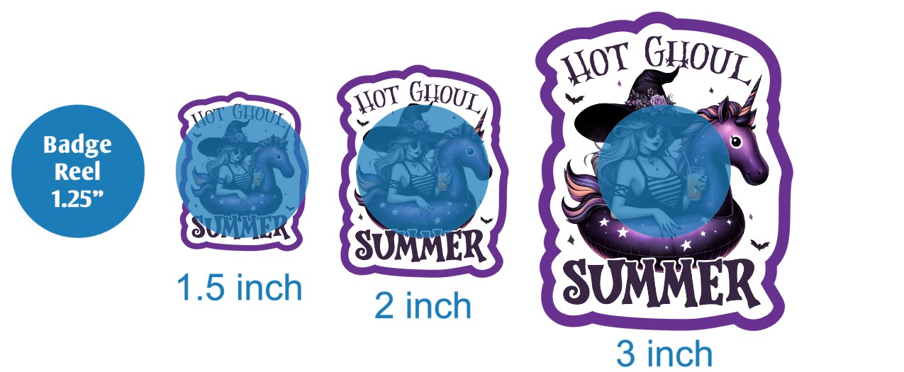 Hot Ghoul Summer Purple Floatie - DECAL AND ACRYLIC SHAPE #DA03030