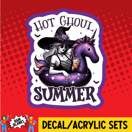 Hot Ghoul Summer Purple Floatie - DECAL AND ACRYLIC SHAPE #DA03030