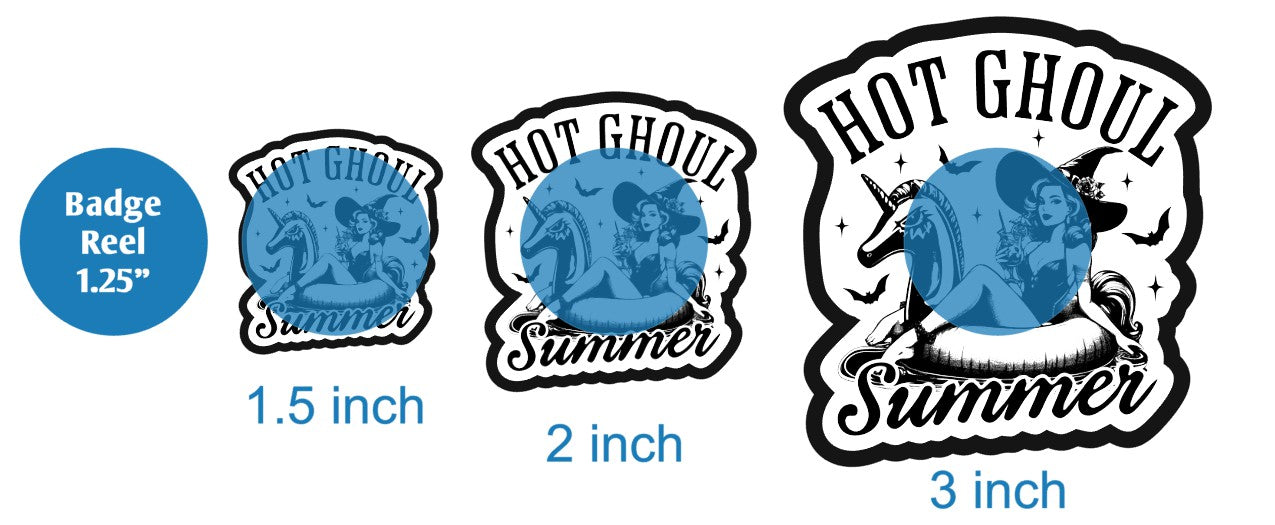 Hot Ghoul Summer Unicorn Floatie Pinup - DECAL AND ACRYLIC SHAPE #DA03026